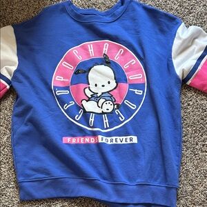 Sanrio Blue and Pink Pochacco Sweatshirt